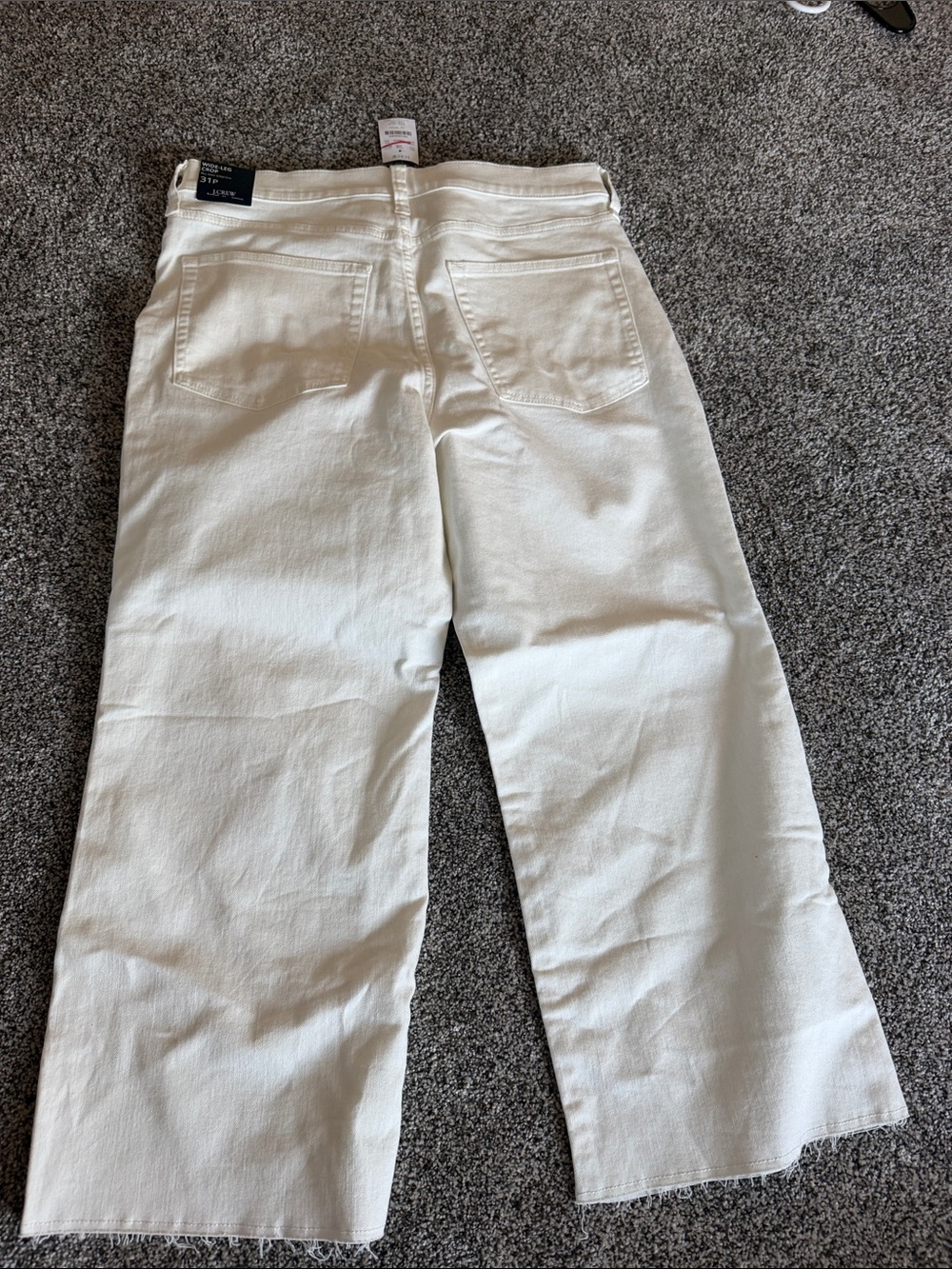 J. Crew White Wide-Leg Petite Jeans - Picture 3 of 3